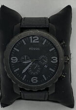 Relógio de pulso masculino Fossil Nate JR1401 couro preto analógico mostrador preto quartzo BP734 comprar usado  Enviando para Brazil