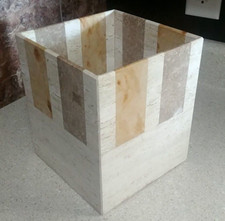 Cesto de lixo de pedra de mármore e travertino - Pedra natural 9"x8"x8" 9,2 lb comprar usado  Enviando para Brazil