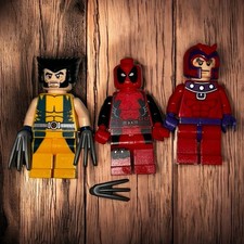 Minifiguras LEGO Deadpool, Wolverine e Magneto, conjunto 6866 - Acessórios faltando comprar usado Minifiguras LEGO Deadpool, Wolverine e Magneto, conjunto 6866 - Acessórios faltando comprar usado  Enviando para Brazil