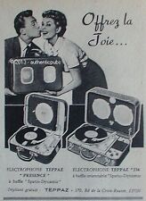 Publicite teppaz electrophone d'occasion  Cires-lès-Mello