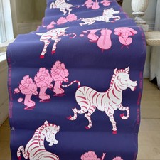 Papel de parede vintage americano 5,75yds rolo circo zebra poodles violoncelo animação musical comprar usado  Enviando para Brazil