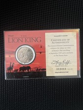 Lion king certificate for sale Lion king certificate for sale  UK