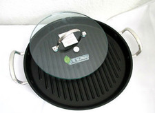 Princess House antiaderente 13" grelha redonda panela e prensa de vidro 6500 comprar usado  Enviando para Brazil