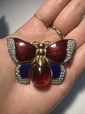 Broche papillon doré d'occasion  Andernos-les-Bains