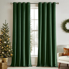 Velvet curtains emerald for sale  Brentwood