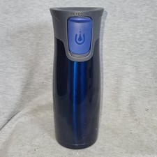 Caneca de viagem 2011 Contigo selo automático azul aço inoxidável comprar usado  Enviando para Brazil