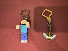 Mojang Minecraft Figuras Steve e Picareta Chaveiro Bolsa Clipe Mochila Cabide comprar usado  Enviando para Brazil