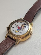 Disney Lorus Mickey Mouse Melody March Relógio Musical Pulseira de Couro BATERIA NOVA comprar usado  Enviando para Brazil