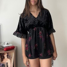 Floral velvet top for sale  Seattle