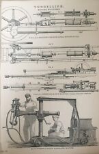 Antique tunnelling print for sale  TORRINGTON