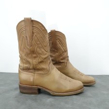 Botas Tecovas Masculinas Tamanho 8.5D Couro Jason Bronzeado Caubói Ocidental Sola Vibram comprar usado  Enviando para Brazil