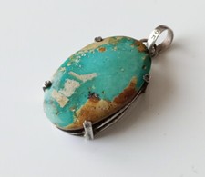 Pendentif turquoise véritable d'occasion  Digne-les-Bains