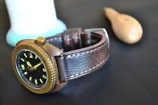 Pulseira de relógio de pulso de couro 18mm 20mm 22mm 24mm 26mm feita à mão pulseira de relógio macia comprar usado  Enviando para Brazil