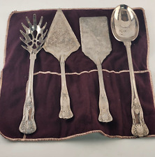 Gorham Kings Padrão Placa de Prata 4 Servidores Grandes Torta Colher de Macarrão Bolsa Guardiã de Bolo, usado comprar usado  Enviando para Brazil