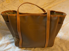 Bolsa tote JON HART revestida acastanhada e couro natural - PRECISA DE PATCH DE COURO comprar usado  Enviando para Brazil