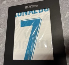 Camiseta assinada por Cristiano Ronaldo Real Madrid com ícones certificado de autenticidade comprar usado  Enviando para Brazil