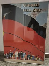 Affiche encadrée paquebot d'occasion  Le Havre-