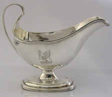 Usado, JARRO BARCO MOLHO PRATA ESTERLINA CRISTA FAMÍLIA GLADSONE 1907 INGLÊS 114g comprar usado  Enviando para Brazil