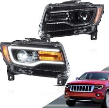 Usado, VLAND LED Front Scheinwerfer Schwarz Gehäuse Für 2011-2013 Jeep  Grand Cherokee comprar usado  Enviando para Brazil