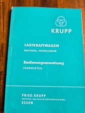 Krupp 1956 betriebsanleitung gebraucht kaufen  Gerlingen