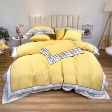 Luxuosa suíte de quarto algodão egípcio capa de edredom fronha dupla comprar usado  Enviando para Brazil