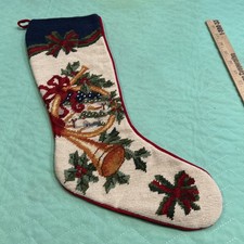 Needlepoint christmas stocking for sale  Goldthwaite