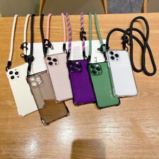 Für iPhone 16 Pro Max 15 14 13 12 11 Stoßsicher Weich Klar Lanyard Handyhülle comprar usado  Enviando para Brazil