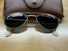 Óculos de sol Ray-Ban BL135 aviador Arista verde dourado lentes BL anos 1980 feminino, usado comprar usado Óculos de sol Ray-Ban BL135 aviador Arista verde dourado lentes BL anos 1980 feminino, usado comprar usado  Enviando para Brazil