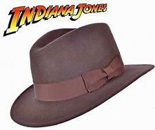 Indiana Jones Style 100% wełniany filc Fedora brązowy kapelusz kruszony wodoodporny na sprzedaż  Wysyłka do Poland