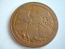 Médaille bronze calendrier d'occasion  France