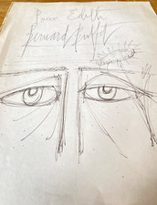 Desenho original de Bernard Buffet - Rosto e girassol, usado comprar usado  Enviando para Brazil