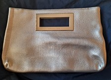 Embreagem Michael Kors couro dourado/alça Berkley MSRP $198 Florine Mark Estate comprar usado  Enviando para Brazil