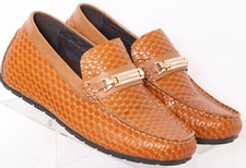 Sapatos Toto Elevator 141110 Couro Tecido Bronzeado Dourado 2" Mocassim Elevador Masculino 6.5 comprar usado  Enviando para Brazil