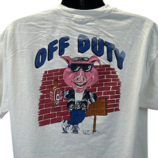 Camiseta policial masculina vintage off duty XL X-Large código policial 3 produções anos 90 branca comprar usado  Enviando para Brazil