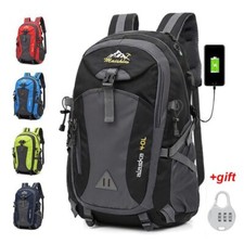 Mochila impermeável antirroubo masculina acampamento mochila de viagem bolsa de escalada caminhada comprar usado  Enviando para Brazil