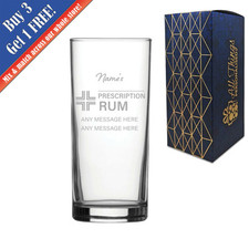 Engraved rum glass for sale  BURY ST. EDMUNDS