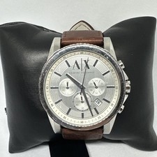 Relógio de quartzo Armani Exchange AX2058 masculino pulseira de couro marrom mostrador analógico HME560 comprar usado  Enviando para Brazil
