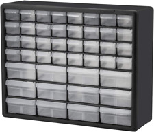 Gabinete de almacenamiento de piezas de plástico cajón negro 44 Akro-Mils herrajes y artesanales segunda mano  Embacar hacia Mexico