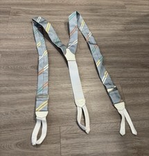 Antigo Albert Thurston Suspensórios Regimental Listrado Silk Moire Braces Inglaterra comprar usado  Enviando para Brazil