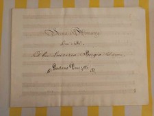 Manoscritto musicale originale usato  Possagno