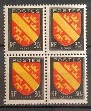 Bloc timbres armoiries d'occasion  Billom
