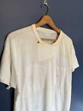 Usado, Camiseta vintage años 60 blanca peinada algodón envejecido talla XL segunda mano  Embacar hacia Argentina