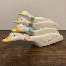 Vintage JSNY 4 peças Conjunto Branco Ganso Pato Empilhável Aninhamento Copos de Medição Gravata Borboleta comprar usado  Enviando para Brazil