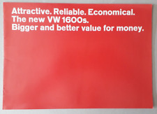 Volkswagen 1600 brochure for sale  BOURNE