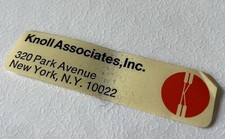 Original knoll label for sale  SPALDING