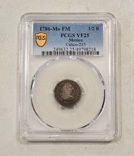 Moeda de prata colonial 1786-Mo FM México 1/2 real PCGS VF25 sob o rei Charles III comprar usado  Enviando para Brazil