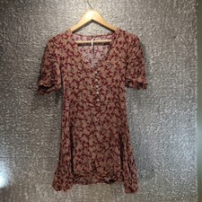 Mini vestido Free People Provence tamanho XS vermelho floral zíper lateral comprar usado  Enviando para Brazil