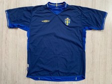2004 Wyjazd Szwecja Koszulka piłkarska Piłka nożna Szwecja Jersey Koszula Reverse Umbro L na sprzedaż  Wysyłka do Poland