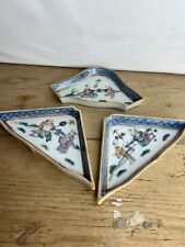 Conjunto de 3 pratos/pratos chineses antigos de porcelana c18th Famille Rose Pires comprar usado  Enviando para Brazil