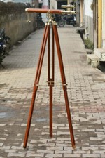 Telescopio 39 pulgadas latón antiguo con trípode de madera soporte piso hecho a mano segunda mano  Embacar hacia Mexico